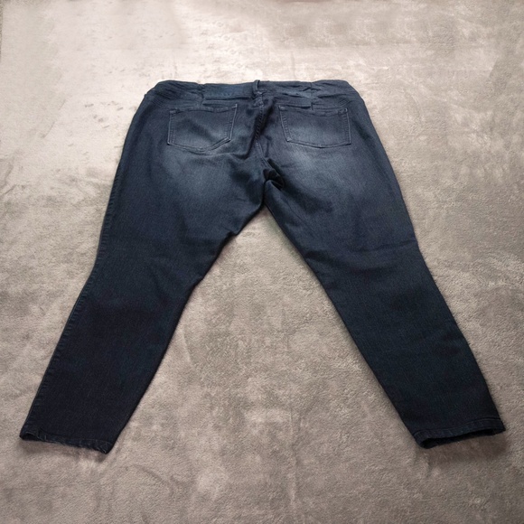 Torrid High Rise Women Plus Size 18R Dark Blue Washed Denim Skinny Casual Jeans - Picture 5 of 12